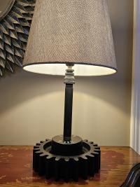 Vintage Gear Lamp, one of a kind; Industrial, Steampunk look.