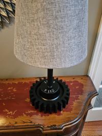 Vintage Gear Lamp, one of a kind; Industrial, Steampunk look.