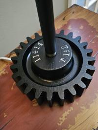 Vintage Gear Lamp, one of a kind; Industrial, Steampunk look.