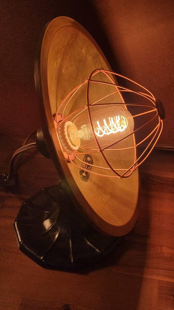 Vintage Copper Light made from AC Gilbert Heater, circa 1940s