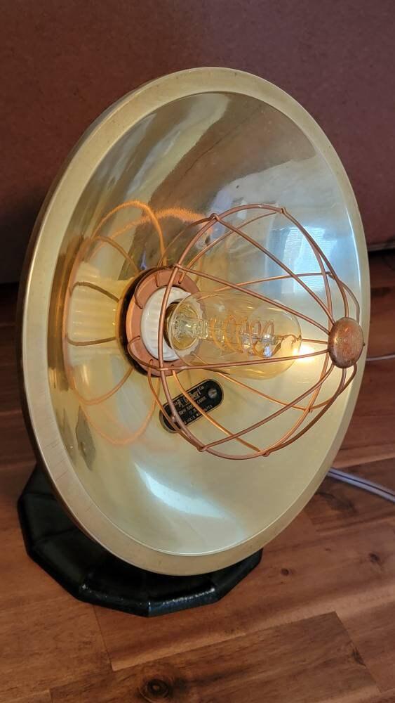 Vintage Copper Light made from AC Gilbert Heater, circa 1940s