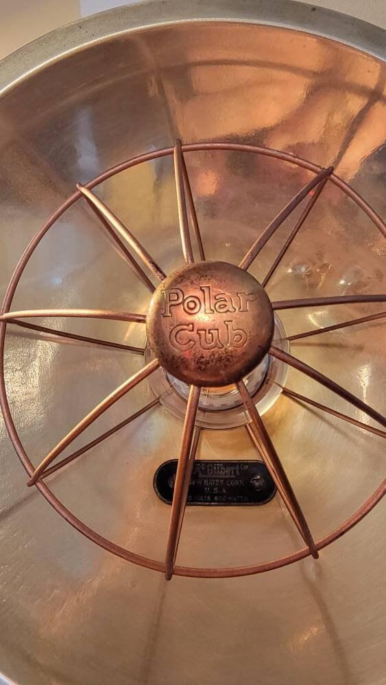 Vintage Copper Light made from AC Gilbert Heater, circa 1940s