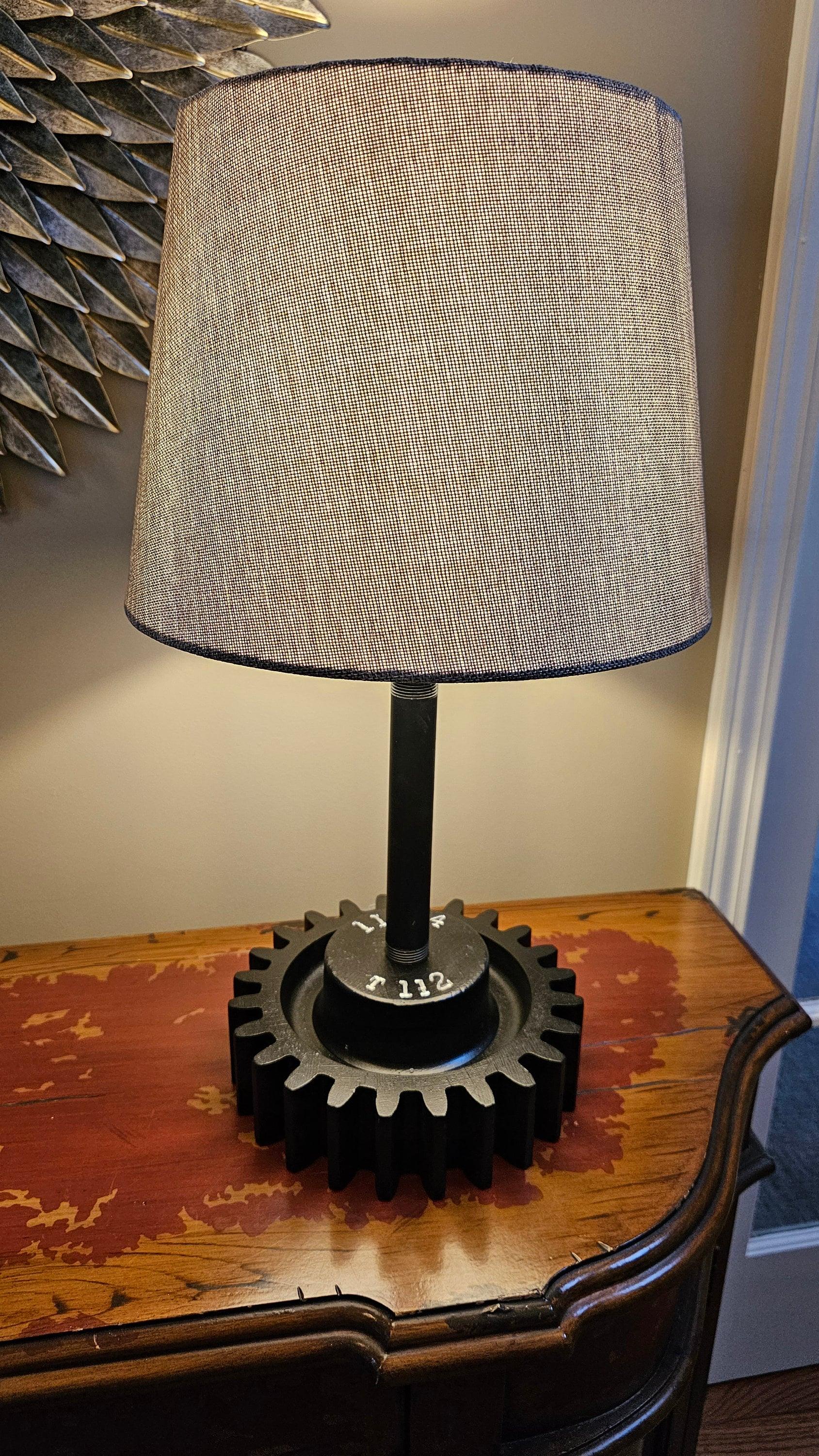 Vintage Gear Lamp, one of a kind; Industrial, Steampunk look.