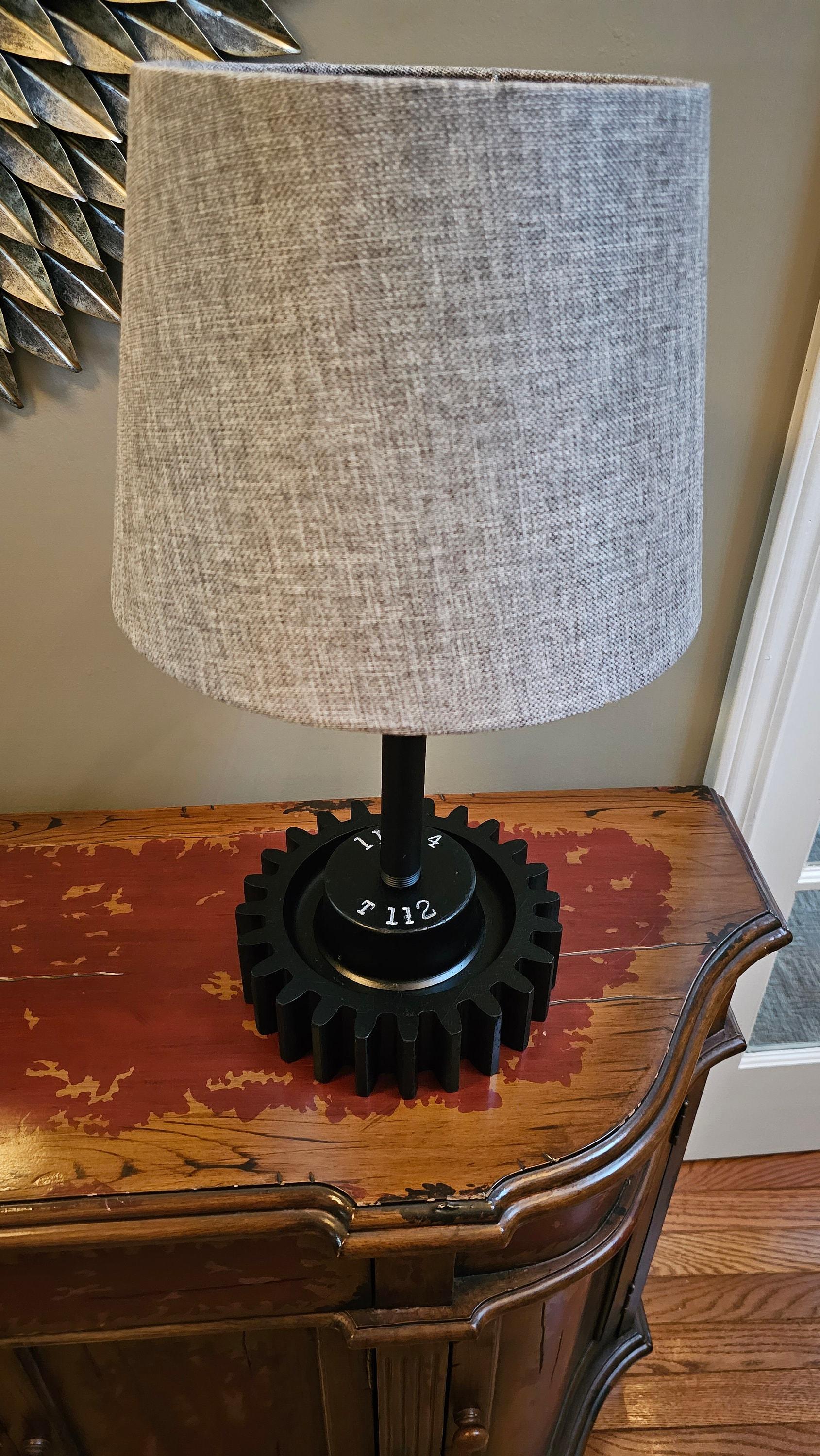 Vintage Gear Lamp, one of a kind; Industrial, Steampunk look.