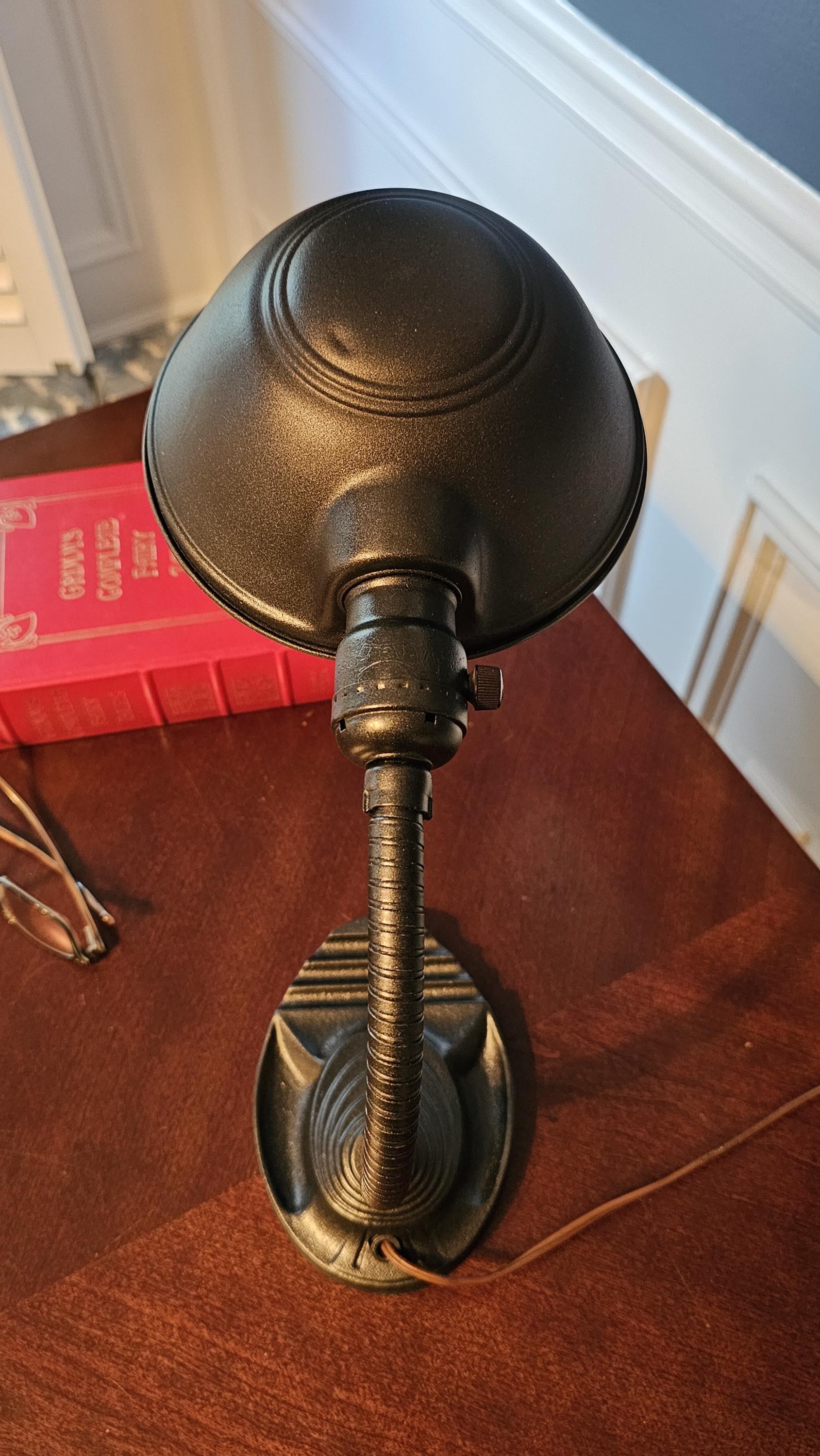 Vintage Eagle Brand art deco Desk Lamp, circa 1930s