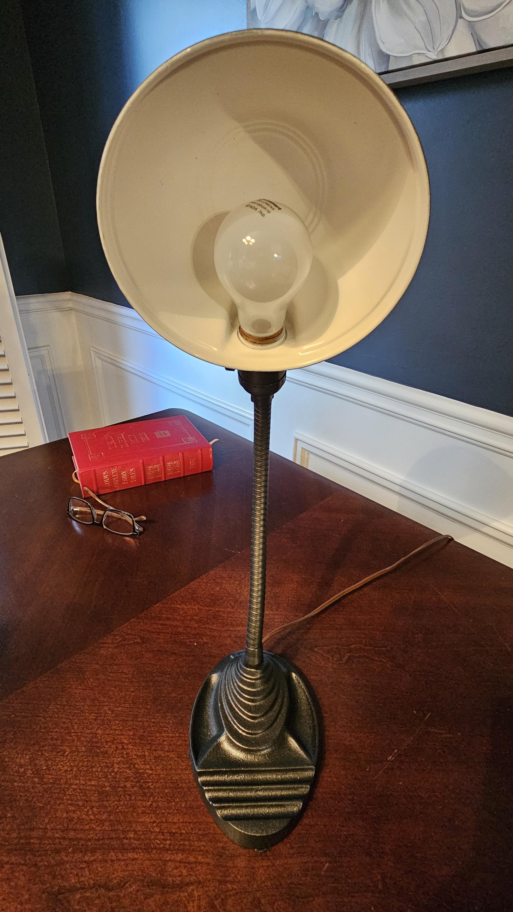 Vintage Eagle Brand art deco Desk Lamp, circa 1930s