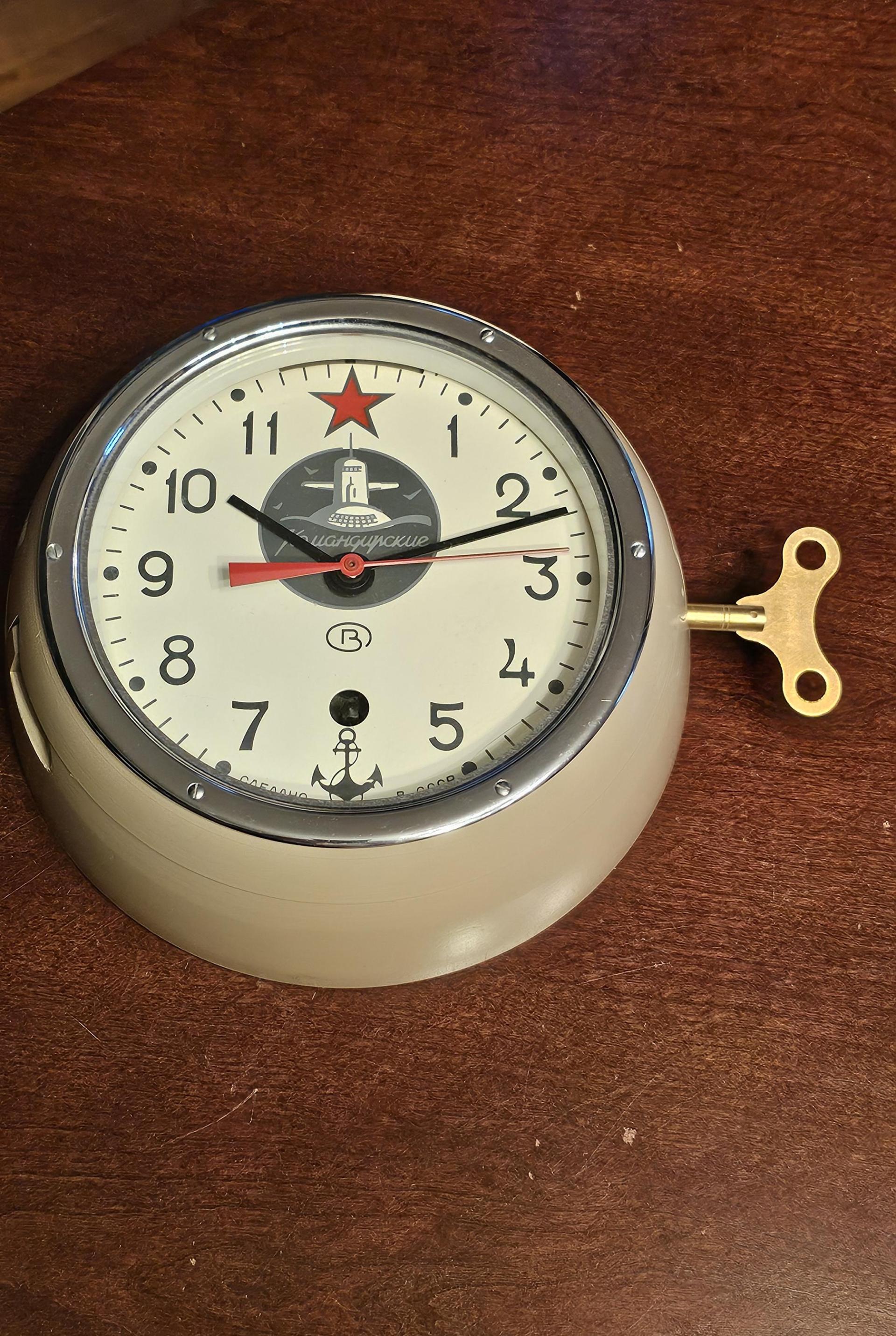 Vintage Soviet Navy Submarine mechanical clock “Komandirskie”