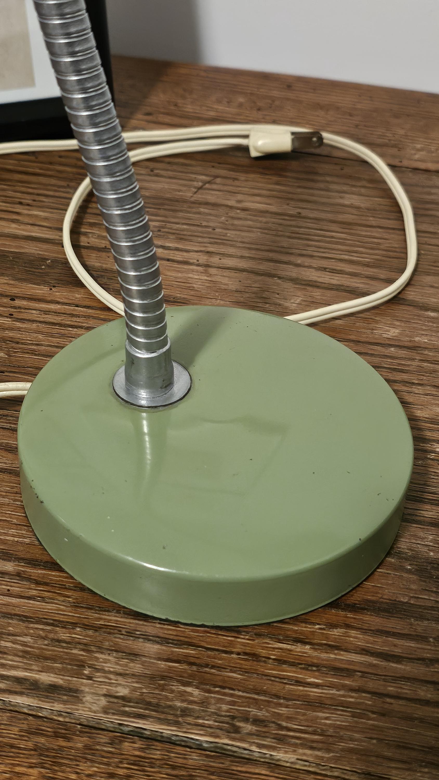 Mid Century Modern Atomic Green Desk Lamp 1960s