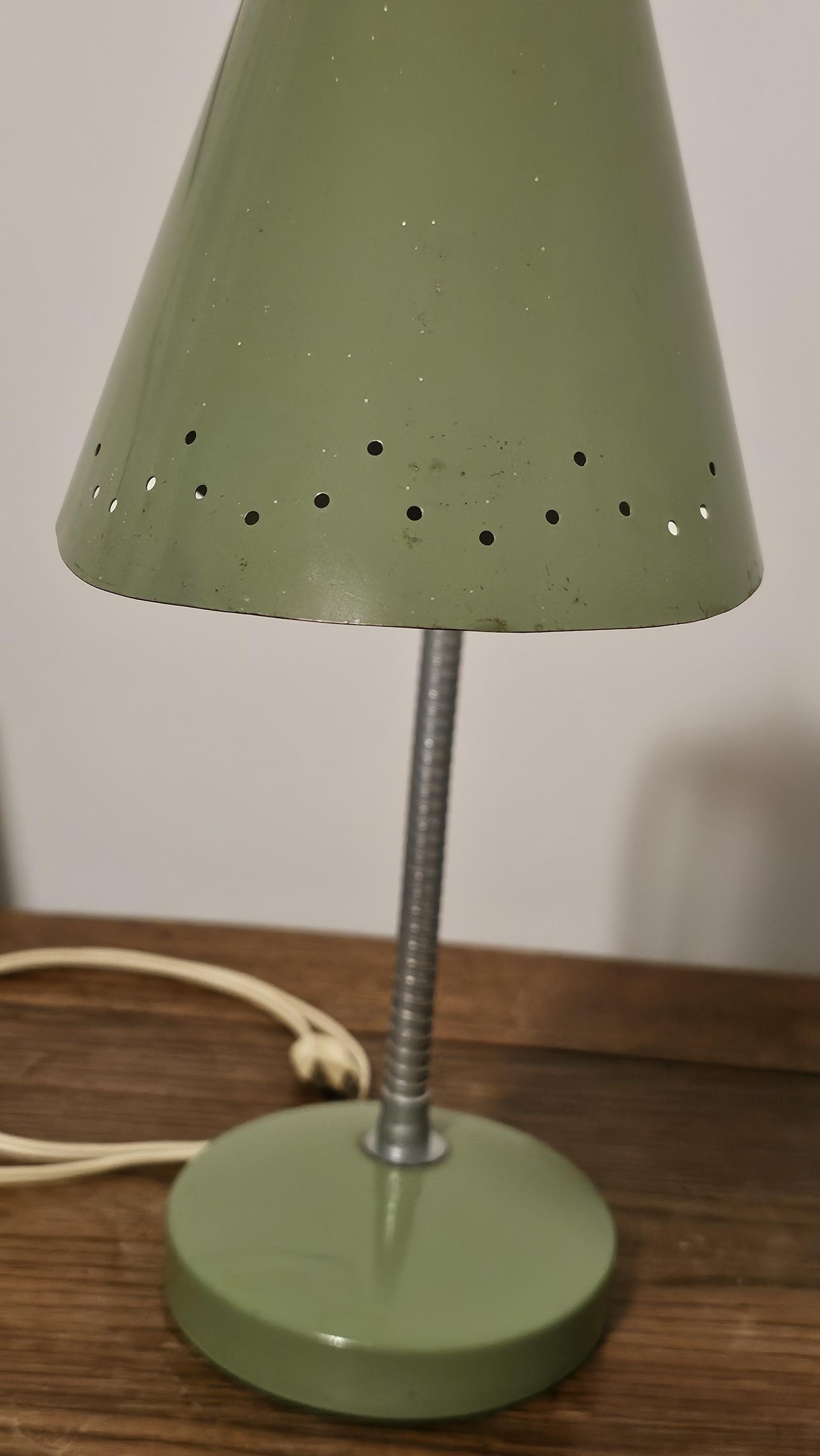 Mid Century Modern Atomic Green Desk Lamp 1960s